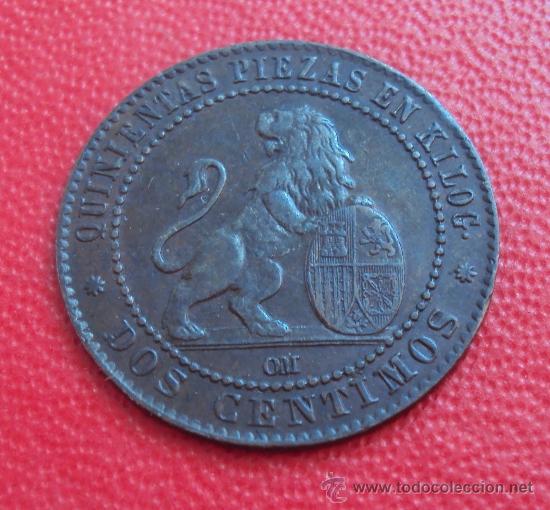Monedas de Espa&ntilde;a: 2 CENTIMOS GOBIERNO PROVISIONAL 1870 OM EBC. - Foto 1