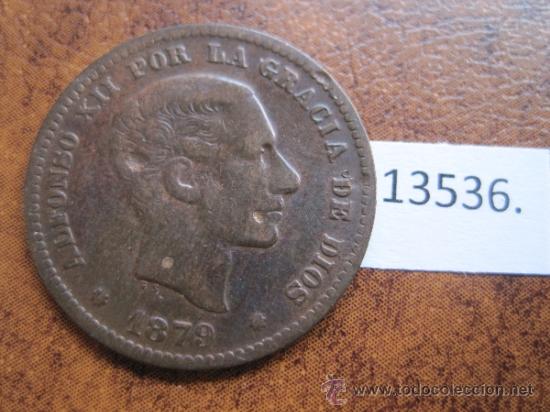 Monedas de Espa&ntilde;a: Espa&ntilde;a  , 5 centimos  1879 , Alfonso XII - Foto 1
