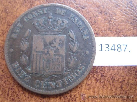 Monedas de Espa&ntilde;a: Espa&ntilde;a  , 10 centimos  1879 , Alfonso XII - Foto 2