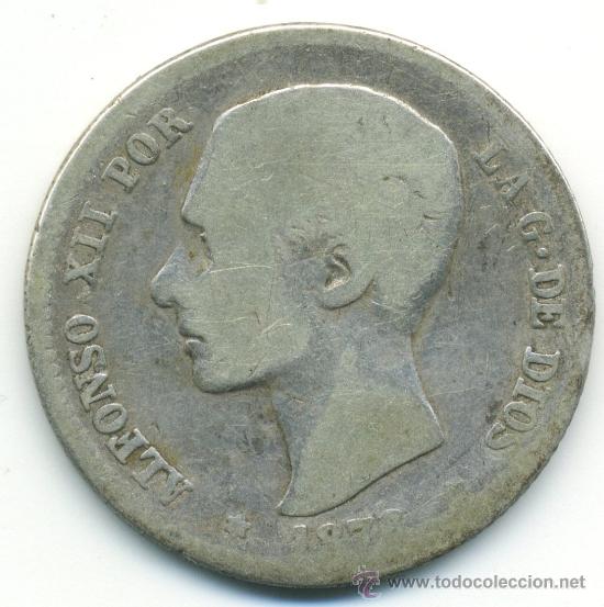 Monedas de Espa&ntilde;a: peseta de Alfonso XII. 1876. Plata - Foto 1