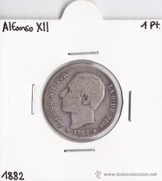 Monedas de Espa&ntilde;a: 1 PESETA 1882 MS M ALFONSO XII - Foto 1