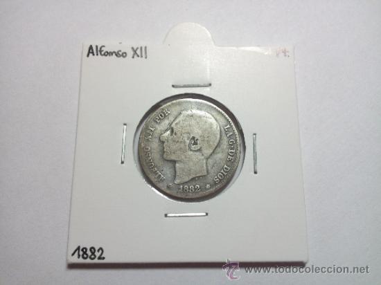Monedas de Espa&ntilde;a: 1 PESETA 1882 MS M ALFONSO XII - Foto 3
