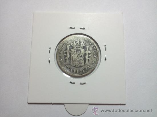 Monedas de Espa&ntilde;a: 1 PESETA 1882 MS M ALFONSO XII - Foto 4