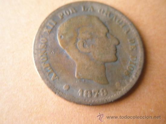 M&uuml;nzen von Spanien: MONEDA DE ESPA&Ntilde;A-5 CENTIMOS-ALFONSO XII-1879-COBRE-.