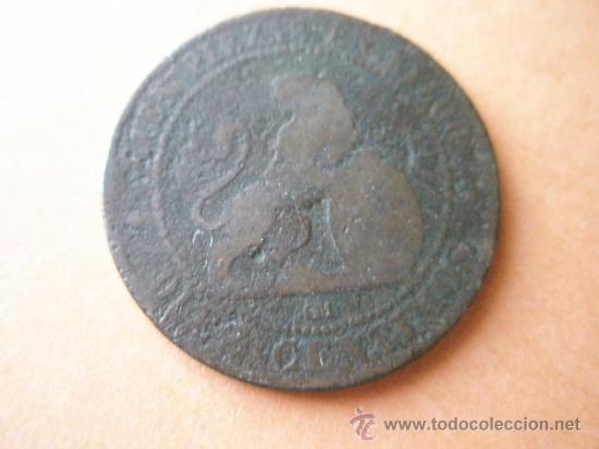 Monedas de Espa&ntilde;a: -MONEDA DE ESPA&Ntilde;A-10 CENTIMOS-1870-COBRE-. - Foto 2