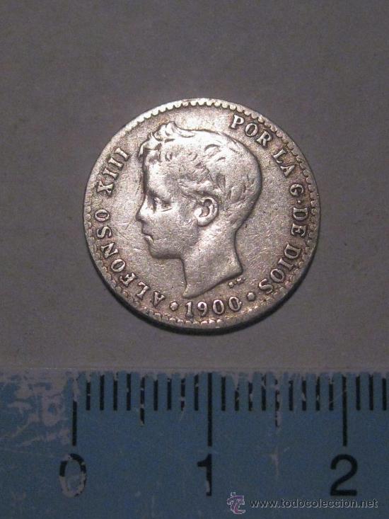Monedas de Espa&ntilde;a: 50 CENTIMOS 1900 ALFONSO XIII PLATA - Foto 1