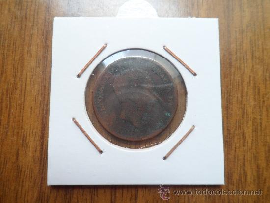 Monedas de Espa&ntilde;a: MONEDA DE COBRE, 5 CENTIMOS, ALFONSO XII, A&Ntilde;O 1877. - Foto 1