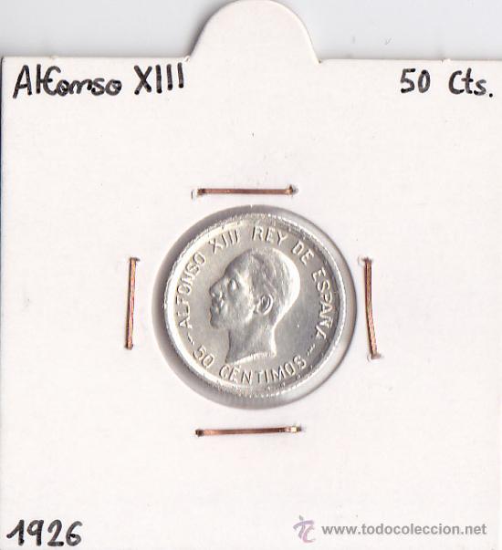 Monedas de Espa&ntilde;a: 50 C&Eacute;NTIMOS 1926 PC S ALFONSO XIII - Foto 1