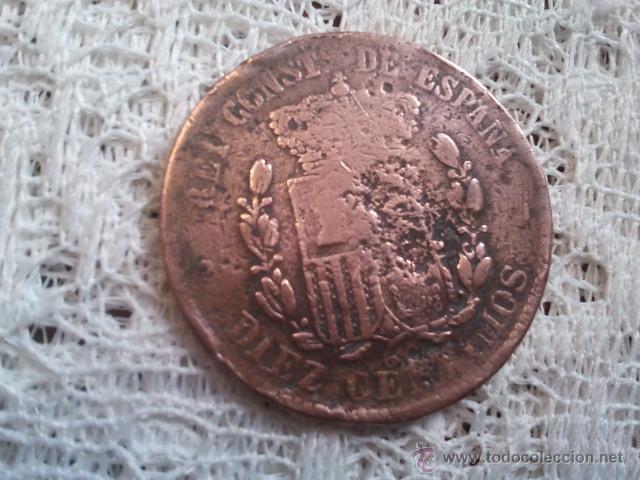 Monedas de Espa&ntilde;a: 10 CENTIMOS DE ALFONSO XII A&Ntilde;O 1878 - Foto 5