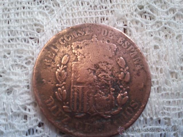 Monedas de Espa&ntilde;a: 10 CENTIMOS DE ALFONSO XII A&Ntilde;O 1878 - Foto 6
