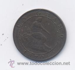 Monedas de Espa&ntilde;a: GOBIERNO PROVISIONAL- 1 CENTIMO-1870-SC - Foto 1