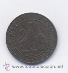 Monedas de Espa&ntilde;a: GOBIERNO PROVISIONAL- 1 CENTIMO-1870-SC - Foto 2