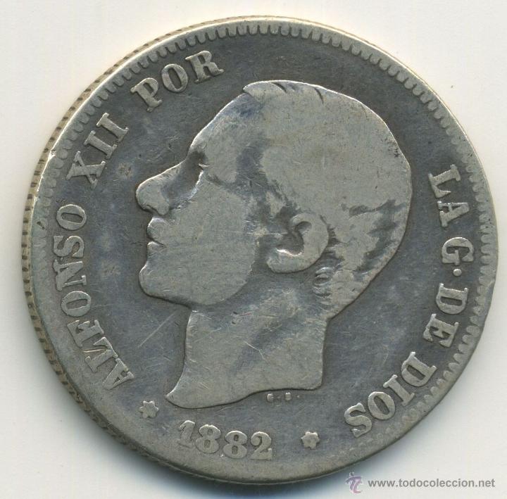 Monedas de Espa&ntilde;a: 2 pesetas Alfonso XII. 1882. Plata - Foto 1