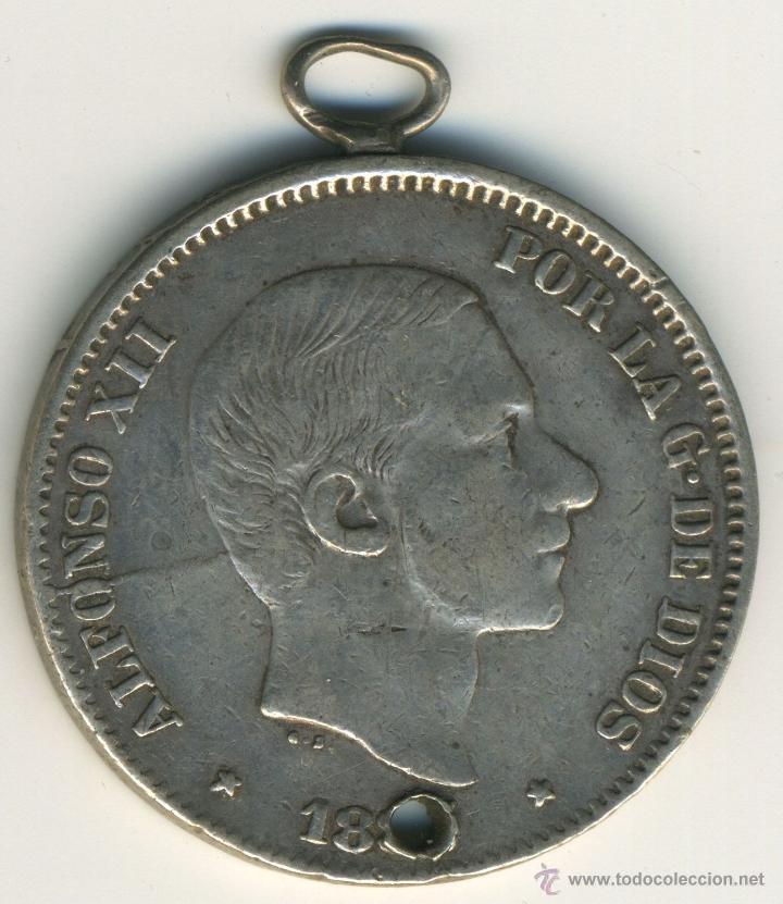 Monedas de Espa&ntilde;a: 50 centavos de peso. Alfonso XII. plata - Foto 1