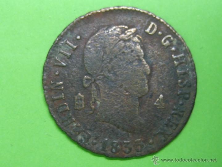 Monedas de Espa&ntilde;a: Moneda de 4 maravedies de FERNANDO VII - Foto 1