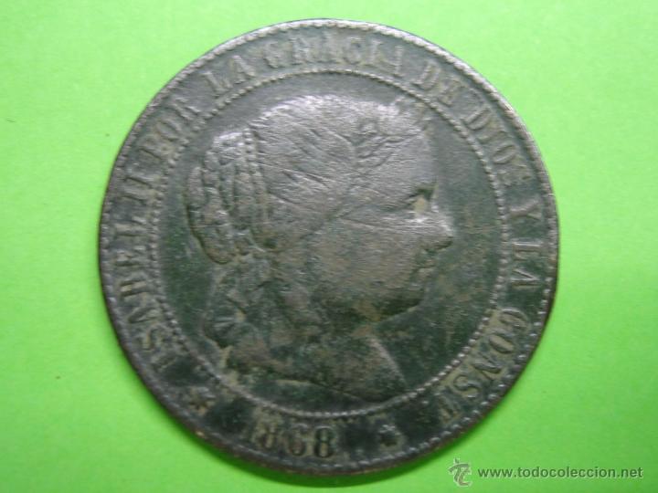 Monedas de Espa&ntilde;a: Moneda de 20 CENTIMOS DE ISABEL II 1868 - Foto 1