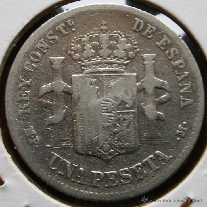 Monedas de España: Alfonso XIII 1 Peseta 1889*-- Estrellas no Visibles Escasa Ver Fotos - Foto 2 - 40818080