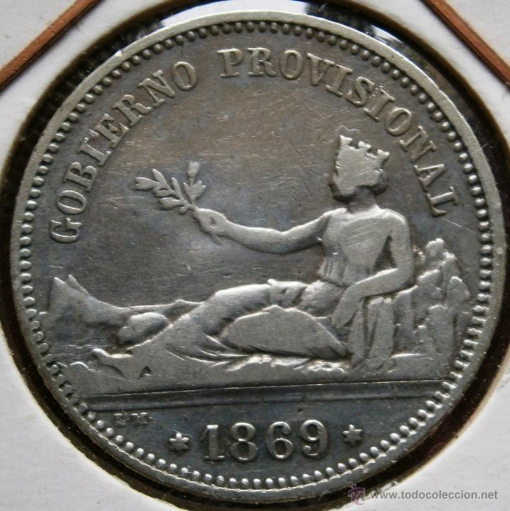 Monedas de España: Gobierno Provisional I República 1 Peseta 1869 Ver Fotos - Foto 1 - 40818232