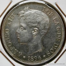 Monedas de España: ALFONSO XIII 5 PESETAS 1896*96 VER FOTOS. Lote 41194216