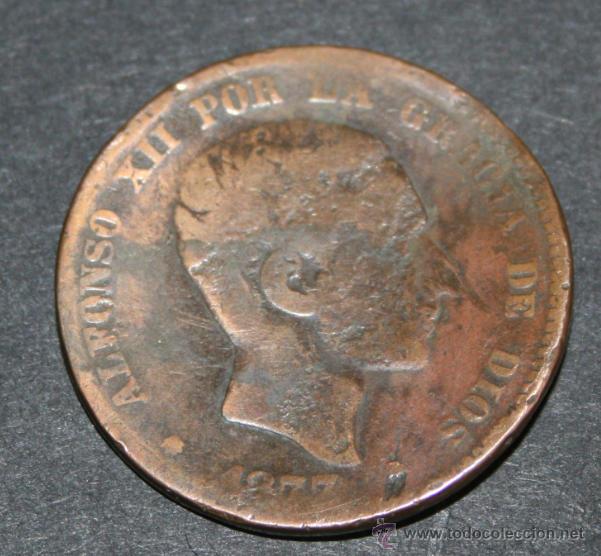 Monedas de Espa&ntilde;a: MONEDA DE 10 CENTIMOS - ALFONSO XII 1877 - Foto 1