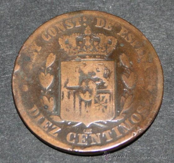 Monedas de Espa&ntilde;a: MONEDA DE 10 CENTIMOS - ALFONSO XII 1877 - Foto 2