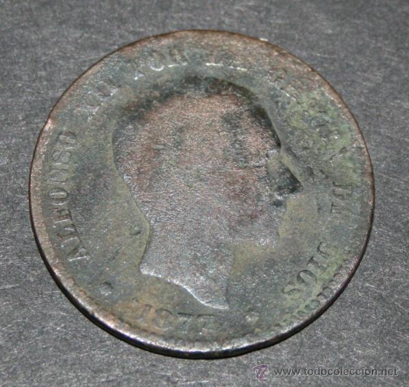 Monedas de Espa&ntilde;a: MONEDA DE 10 CENTIMOS - ALFONSO XII 1877 - 2M - Foto 1