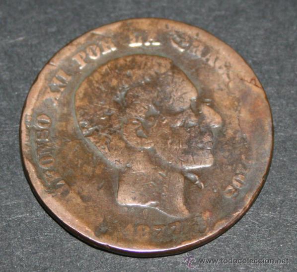 Monedas de Espa&ntilde;a: MONEDA DE 10 CENTIMOS - ALFONSO XII 1877 - 3M - Foto 1