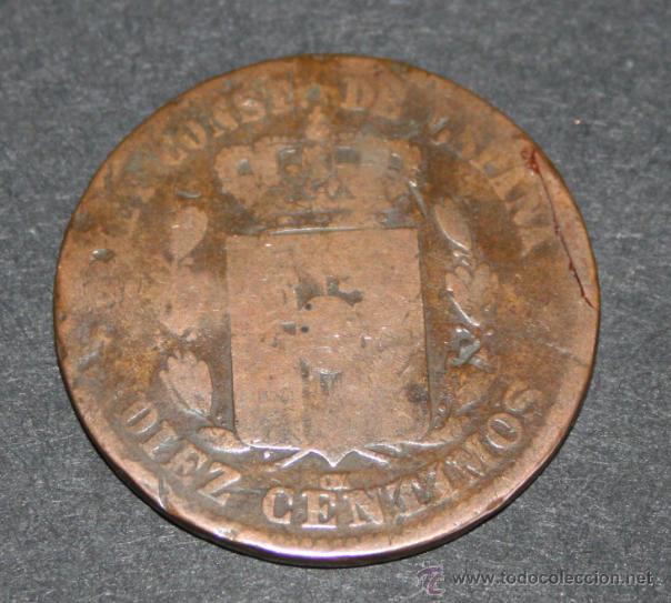 Monedas de Espa&ntilde;a: MONEDA DE 10 CENTIMOS - ALFONSO XII 1877 - 3M - Foto 2