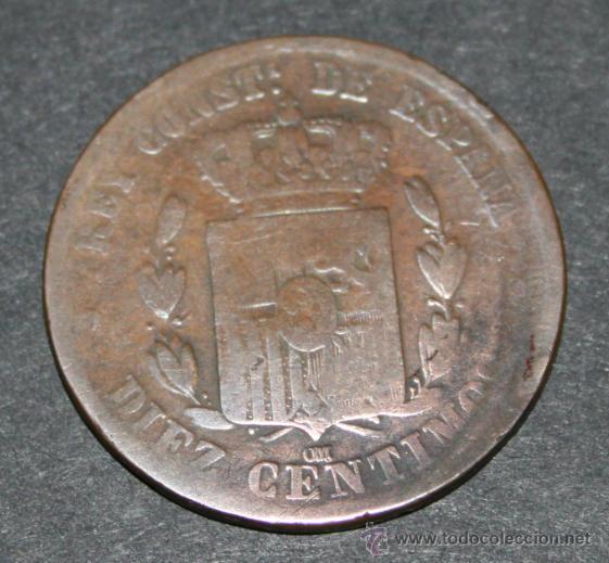 Monedas de Espa&ntilde;a: MONEDA DE 10 CENTIMOS - ALFONSO XII 1877 - 4M - Foto 2