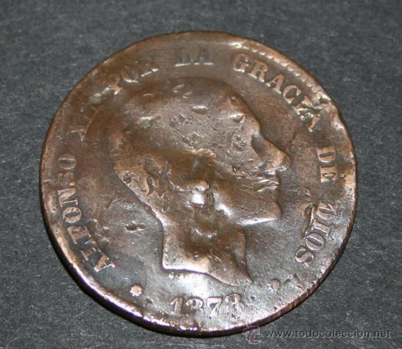 Monedas de Espa&ntilde;a: MONEDA DE 10 CENTIMOS - ALFONSO XII 1878 - 3 - Foto 1