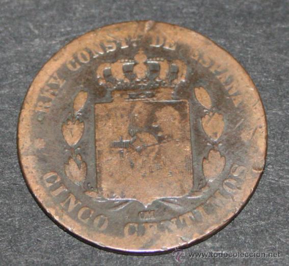 Monedas de Espa&ntilde;a: MONEDA DE 5 CENTIMOS - ALFONSO XII 1879 - Foto 2