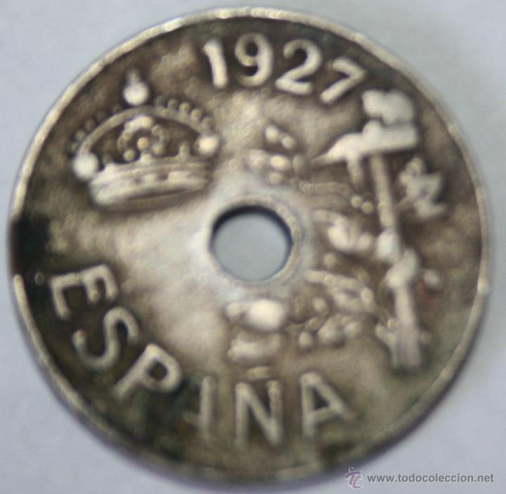 Monedas de Espa&ntilde;a: 25 CENTIMOS DE ALFONSO XIII DE 1927 - Foto 1