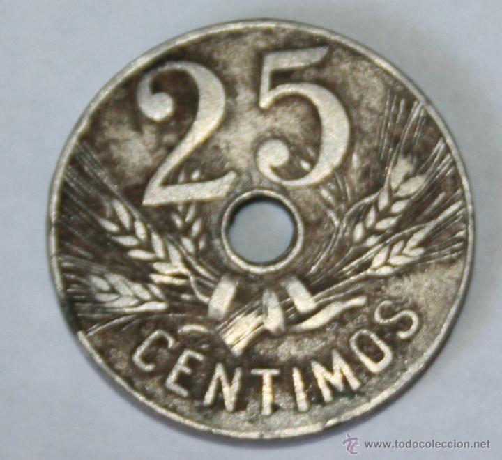 Monedas de Espa&ntilde;a: 25 CENTIMOS DE ALFONSO XIII DE 1927 - Foto 2