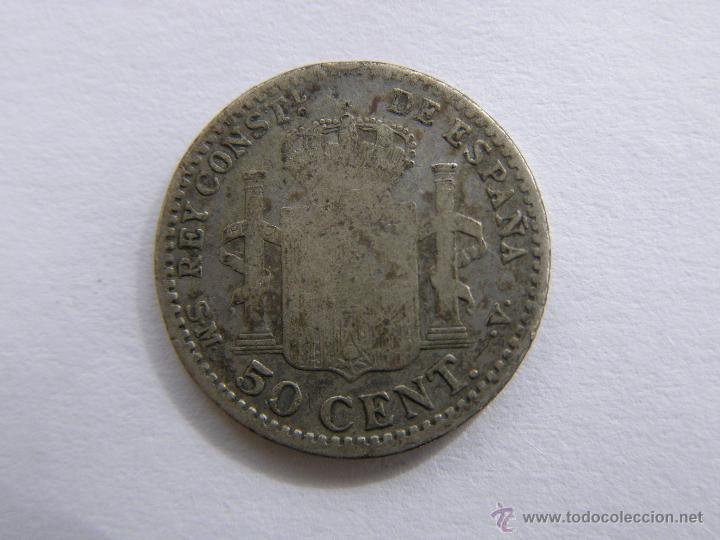 Monedas de Espa&ntilde;a: ALFONSO XIII. 50 CENTIMOS. 1900 - Foto 2