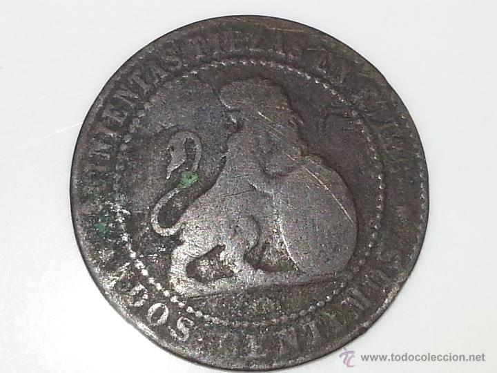 Monedas de Espa&ntilde;a: ANTIGUA MONEDA DE 2 CENTIMOS DEL GOBIERNO PROVISIONAL DE 1870 - Foto 2
