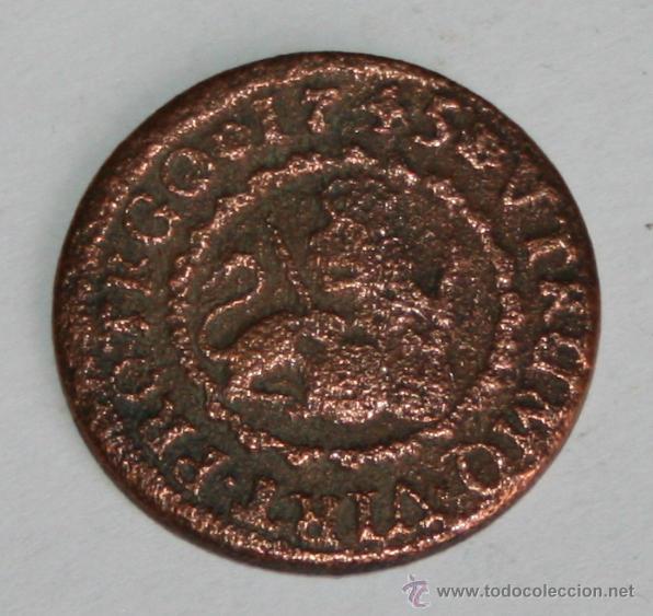 Monedas de Espa&ntilde;a: FELIPE V - MONEDA DE 2 MARAVEDIS - SEGOVIA 1745 - Foto 1
