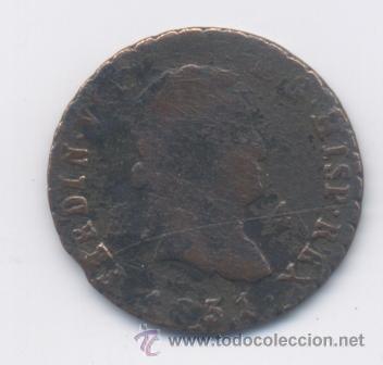 Monedas de Espa&ntilde;a: FERNANDO VII- 4 MARAVEDIS-1831-SEGOVIA - Foto 1
