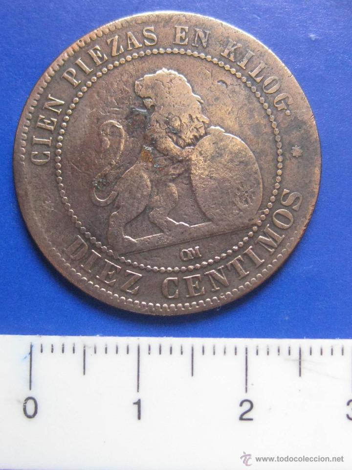 Monedas de Espa&ntilde;a: 10 CENTIMOS 1870 GOBIERNO PROVISIONAL - Foto 2