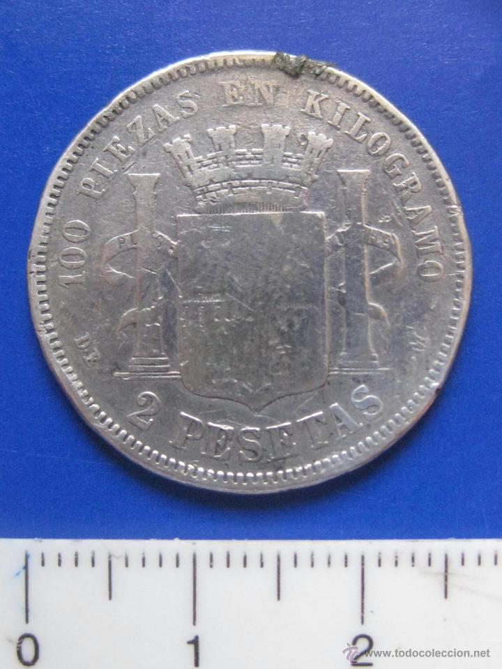Monedas de Espa&ntilde;a: 2 PESETAS PLATA 1870 GOBIERNO PROVISIONAL - Foto 2