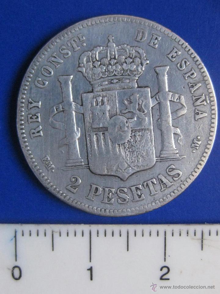 Monedas de Espa&ntilde;a: 2 PESETAS PLATA 1879 ALFONSO XII - Foto 2