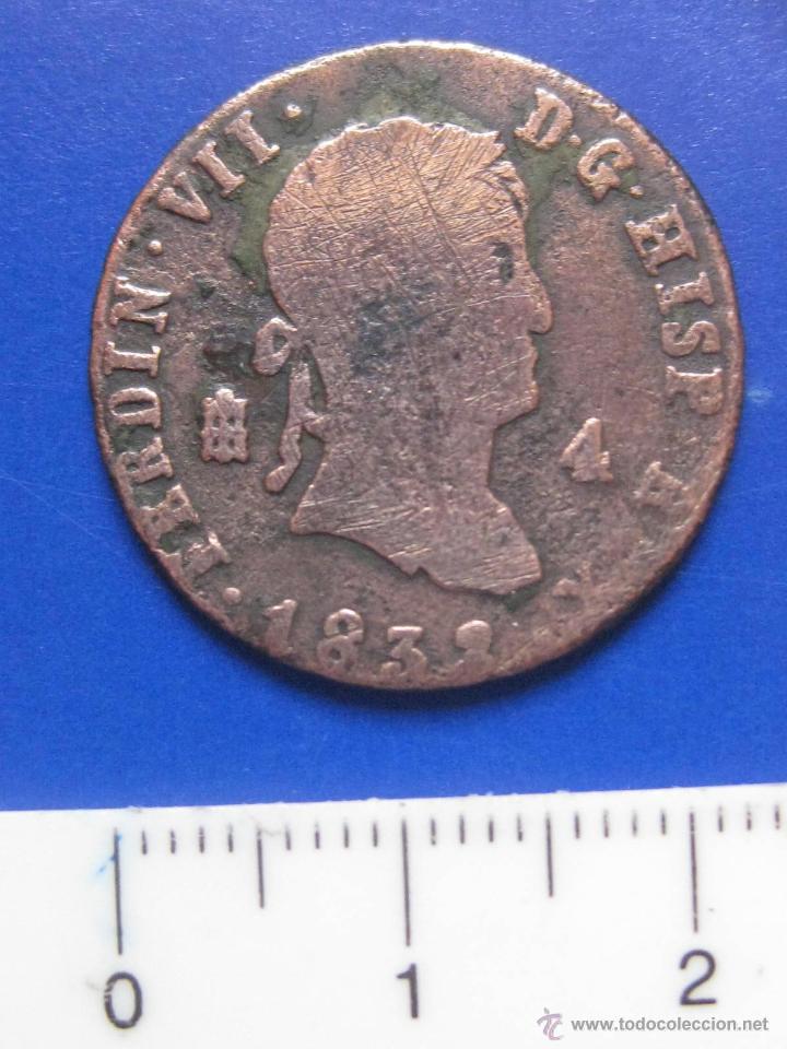 Monedas de Espa&ntilde;a: 4 MARAVEDIES FERNANDO VII 1833 - Foto 1