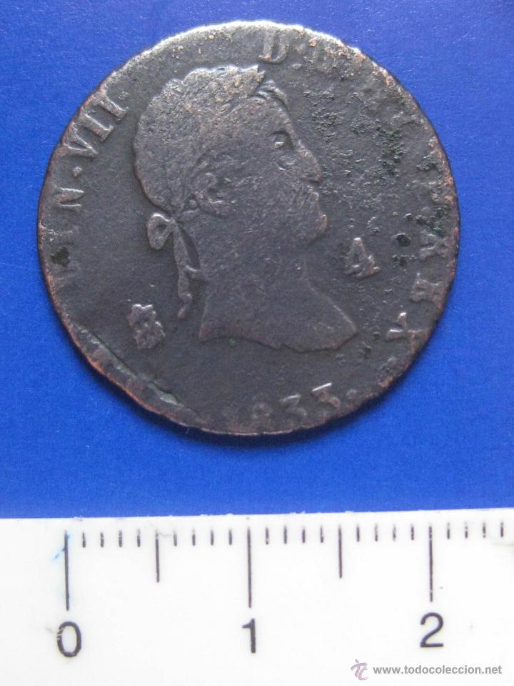 Monedas de Espa&ntilde;a: 4 MARAVEDIES FERNANDO VII 1833 - Foto 1
