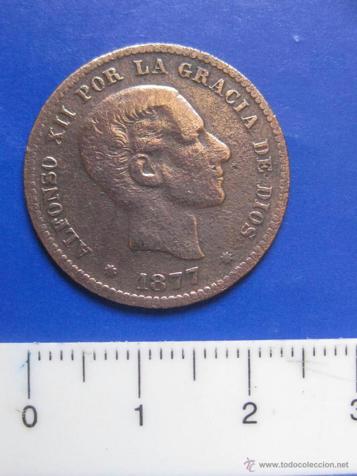 Monedas de Espa&ntilde;a: 5 CENTIMOS 1877 OM ALFONSO XII - Foto 1