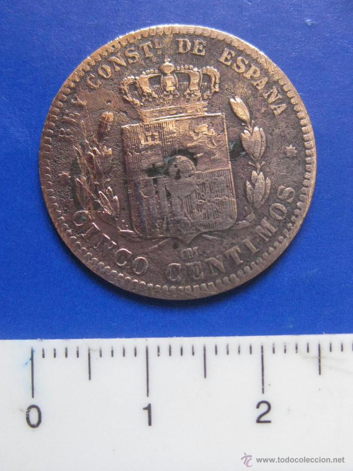 Monedas de Espa&ntilde;a: 5 CENTIMOS 1879 ALFONSO XII - Foto 2