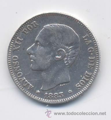 Monedas de Espa&ntilde;a: ALFONSO XII- 2 PESETAS- 1883 - Foto 1