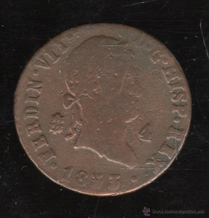 Monedas de Espa&ntilde;a: FERNANDO VII. 4 MARAVEDIS. 1833. SEGOVIA - Foto 1