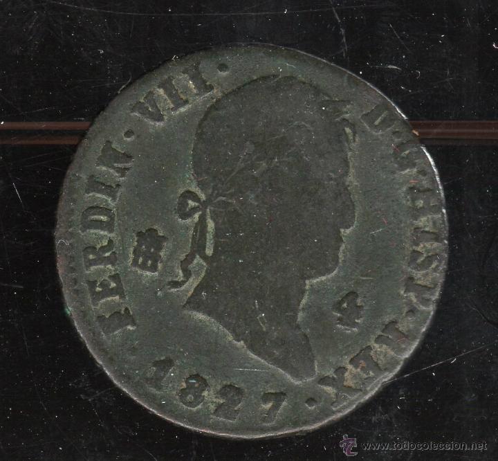 Monedas de Espa&ntilde;a: FERNANDO VII. 4 MARAVEDIS. 1827. SEGOVIA - Foto 1