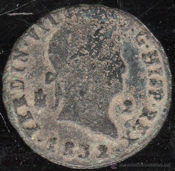 Monedas de Espa&ntilde;a: FERNANDO VII. 2 MARAVEDIS. 1832. SEGOVIA - Foto 1