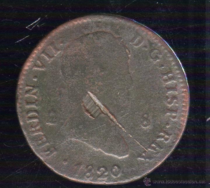 Monedas de Espa&ntilde;a: FERNANDO VII. 8 MARAVEDIS. 1820. SEGOVIA - Foto 1