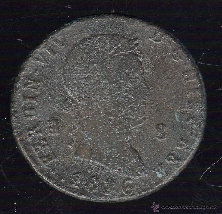 Monedas de Espa&ntilde;a: FERNANDO VII. 8 MARAVEDIS. 1826. SEGOVIA - Foto 1